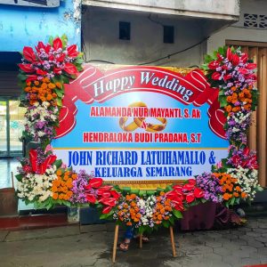 BUNGA UCAPAN HAPPY WEDDING